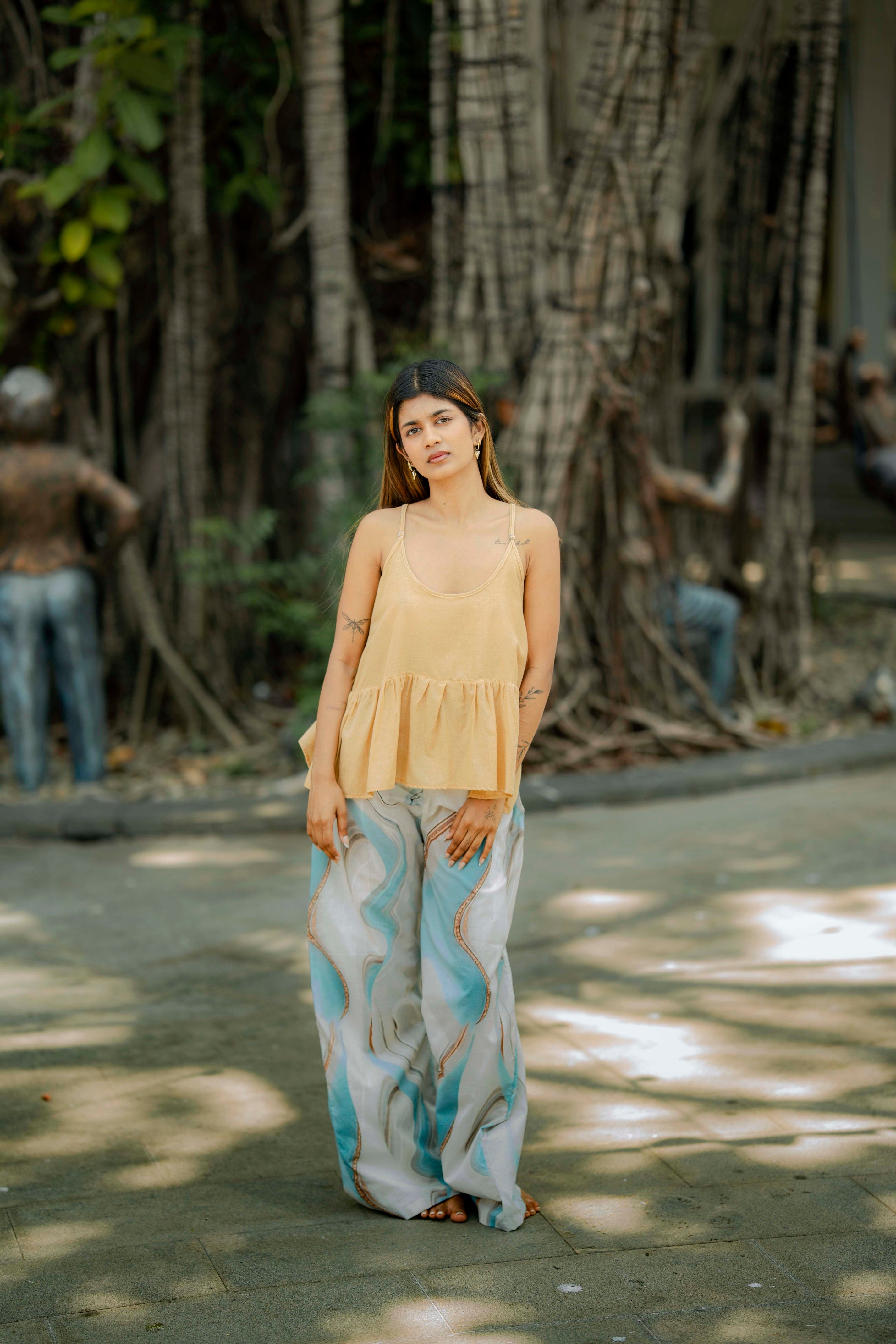 Sand Ruffle Cami Top
