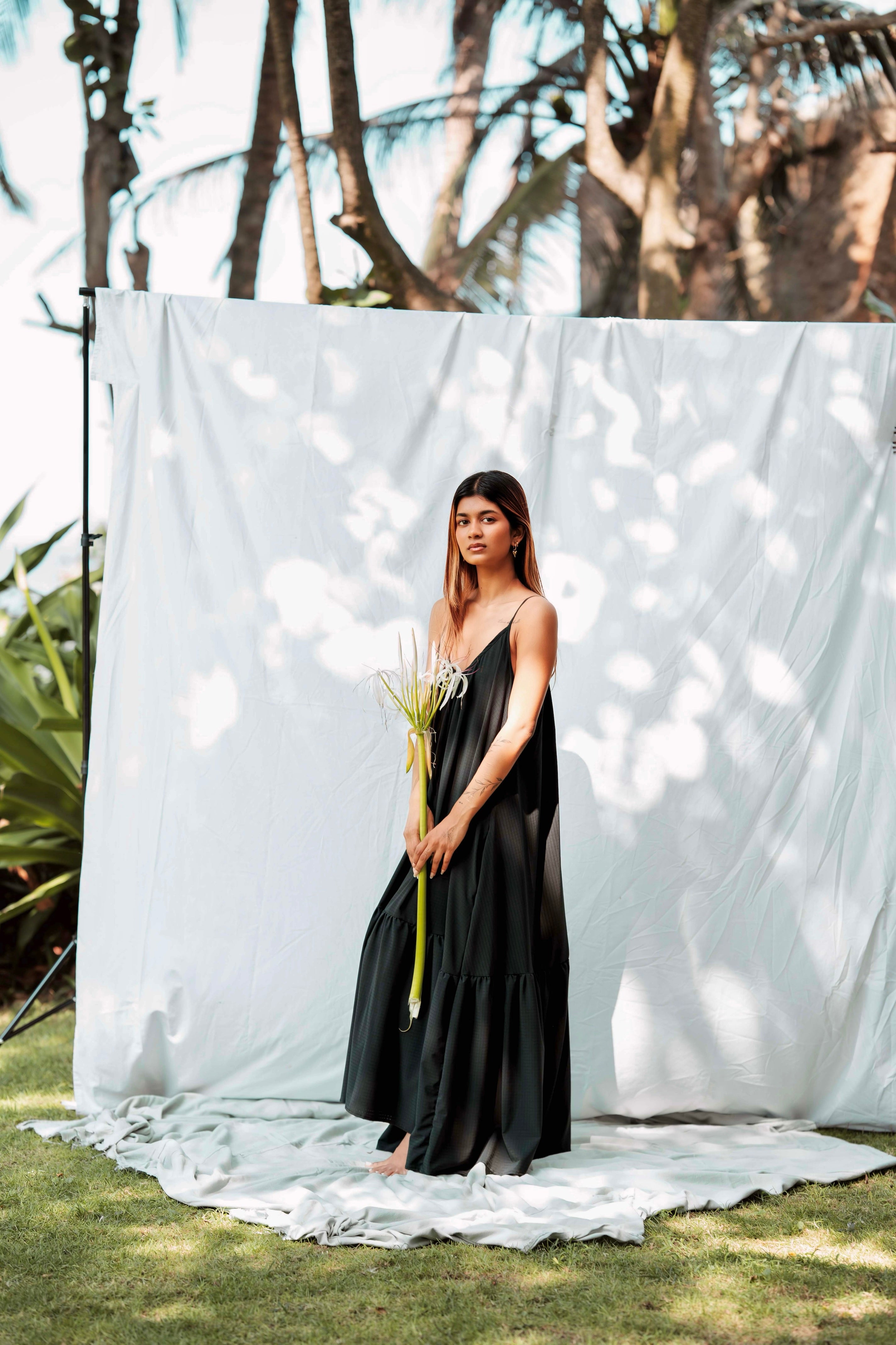 Midnight Tiered Maxi Dress